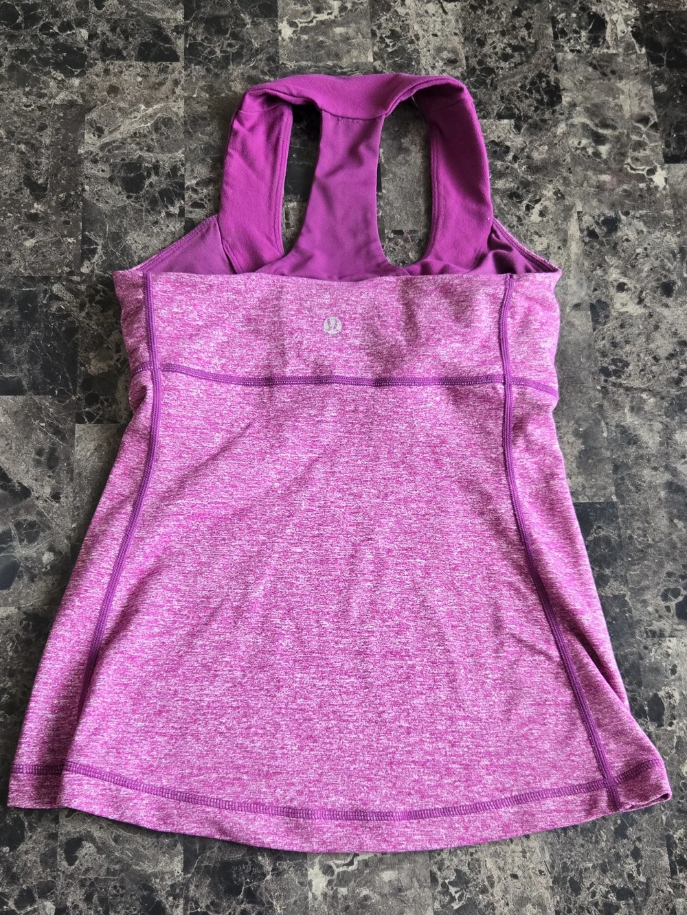 ​Lululemon Athletic Tank Tops Lot of 2 Purple & Pink Space Dye Workout Size 2